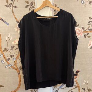 Alasdair Black Silk Sleeveless Blouse Tank, size 3  L